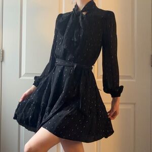 TOCCIN Black Dress with Golden Details